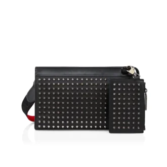 Funky – Crossbody-taske – Kalveskind med struktur og pigge – Sort