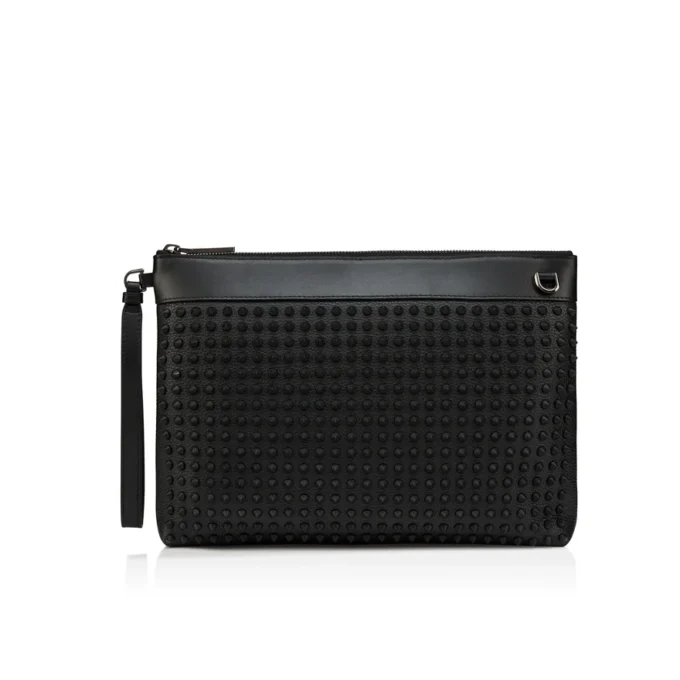 Funky – Pouch – Kalveskind med struktur og pigge – Sort Funky – Pouch – Kalveskind med struktur og pigge – Sort