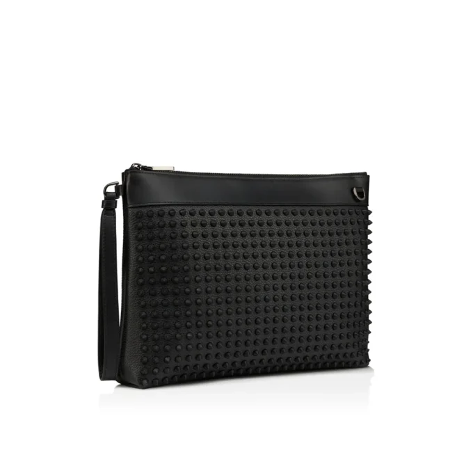Funky – Pouch – Kalveskind med struktur og pigge – Sort Funky – Pouch – Kalveskind med struktur og pigge – Sort