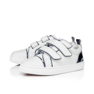 Funnyto Scratch – Sneakers – Lakeret kalveskind – Bianco – Børn