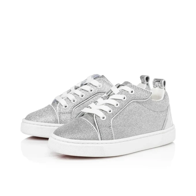 Funnyto – Sneakers – Glitteret kalveskind – Sølv – Børn Funnyto – Sneakers – Glitteret kalveskind – Sølv – Børn
