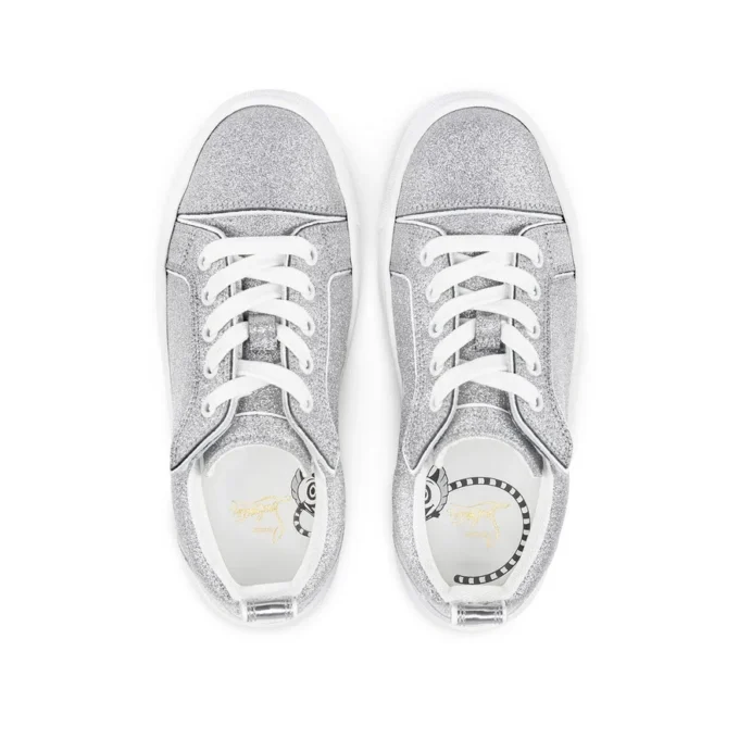 Funnyto – Sneakers – Glitteret kalveskind – Sølv – Børn Funnyto – Sneakers – Glitteret kalveskind – Sølv – Børn