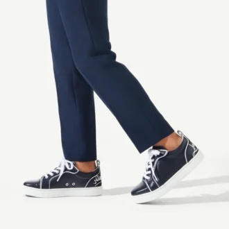 Funnyto – Lavtop-Sneakers – Kalveskind – Marineblå – Børn