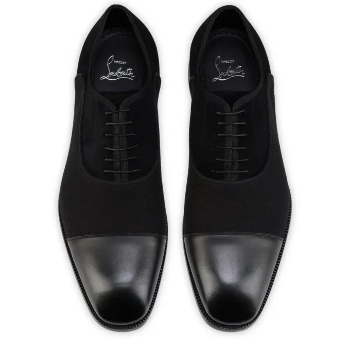 Greggory – Oxfords – Kalveskind, bomuldstwill og veau-velour – Sort – Herre Greggory – Oxfords – Kalveskind, bomuldstwill og veau-velour – Sort – Herre
