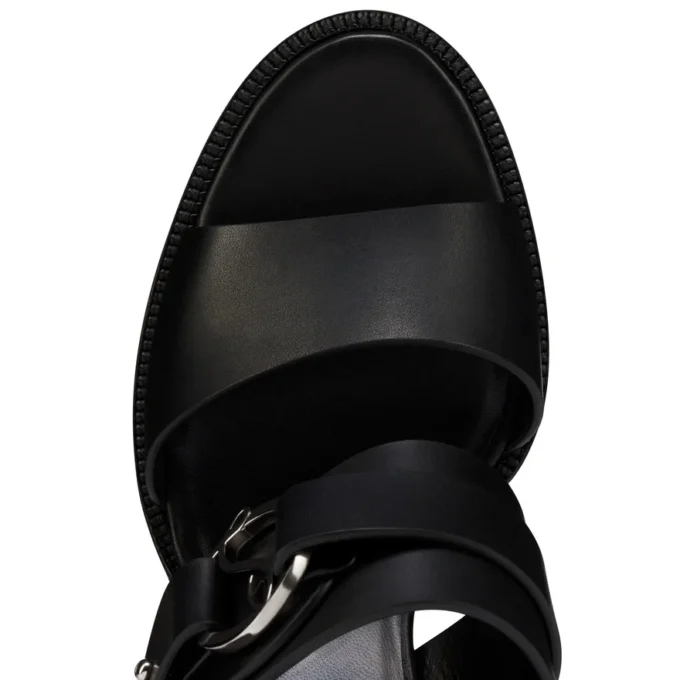 Her in Roma – 70 mm sandaler – Vokset kalveskind – Sort – Dame Her in Roma – 70 mm sandaler – Vokset kalveskind – Sort – Dame