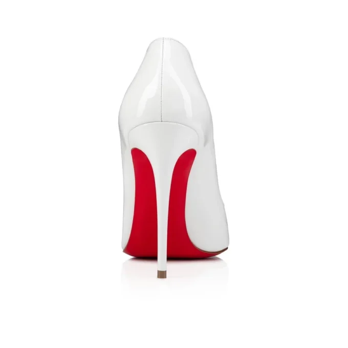 Hot Chick – 100 mm pumps – laklæder – Bianco – Dame