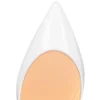 Hot Chick – 100 mm pumps – laklæder – Bianco – Dame