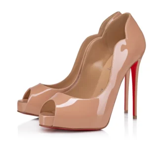 Hot Chick Alta – 120 mm pumps med åben tå – lakeret kalveskind – blush – kvinder Hot Chick Alta – 120 mm pumps med åben tå – lakeret kalveskind – blush – kvinder