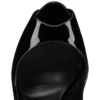 Hot Chick Sling Alta – 120 mm slingback-pumps – laklæder – sort – kvinder