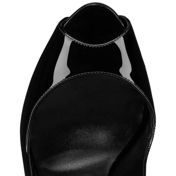 Hot Chick Sling Alta – 120 mm slingback-pumps – laklæder – sort – kvinder
