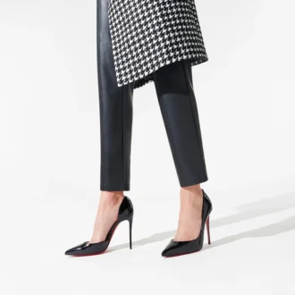 Iriza – 100 mm pumps – lakeret kalveskind – sort – kvinder