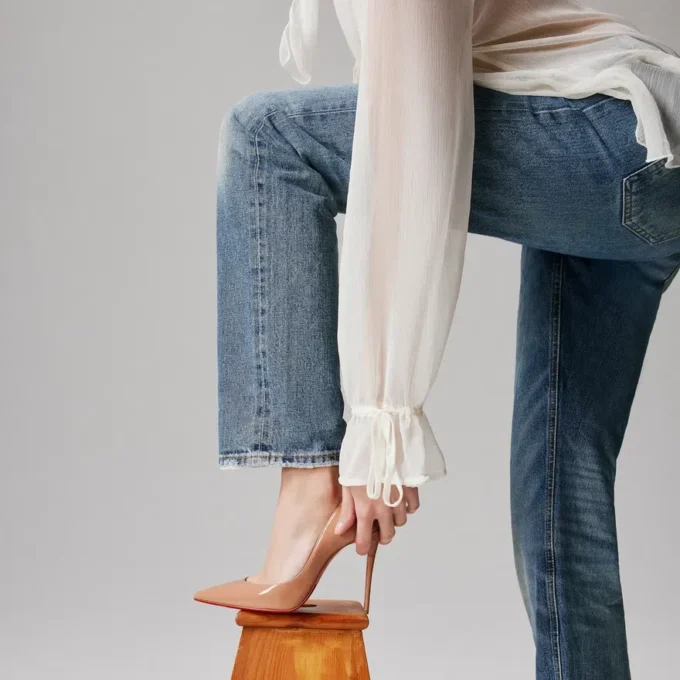 Iriza – 100 mm pumps – laklæder – blush – kvinder
