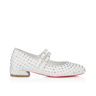 Jane Fille Strass Boum – Ballerinasko – Krepsatin og strass – Elfenben – Børn Jane Fille Strass Boum – Ballerinasko – Krepsatin og strass – Elfenben – Børn