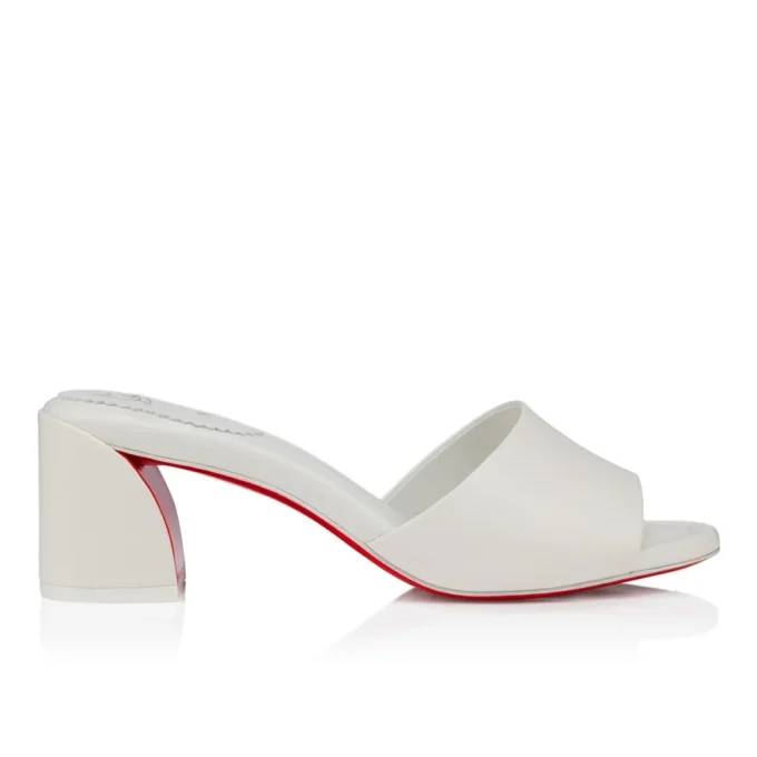 Jane Mule – 55 mm mule – Nappalæder – Bianco – Dame