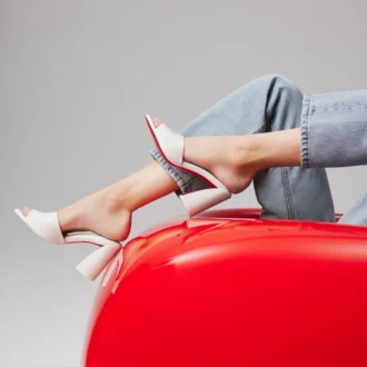 Jane Mule – 85 mm mule – lammeskind – Bianco – Dame Jane Mule – 85 mm mule – lammeskind – Bianco – Dame