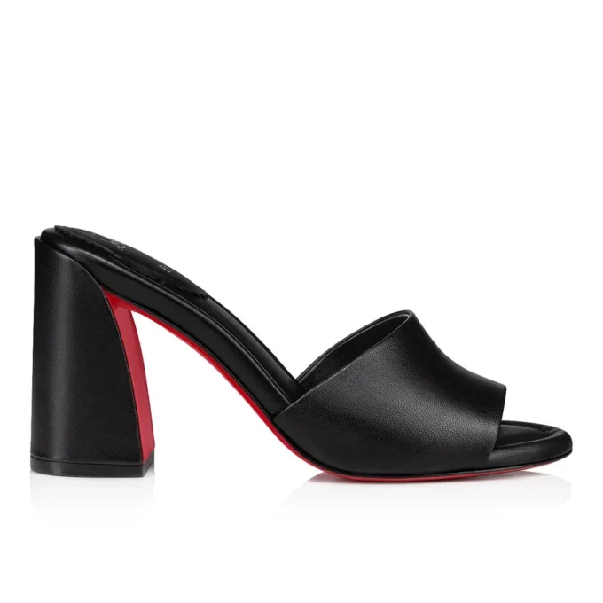 Jane Mule – 85 mm mule – lammeskind i nappa – sort – kvinder