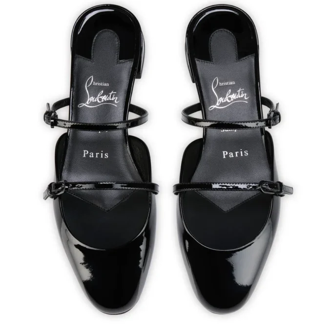 Jane Nina – Mules – Lakeret kalveskind – Sort – Dame