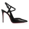 Jenlove – 100 mm pumps med remme – kidskind – sort – kvinder