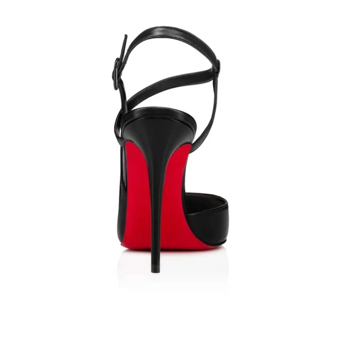 Jenlove – 100 mm pumps med remme – kidskind – sort – kvinder