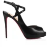 Jenlove Alta – 120 mm åbne pumps – gedeskind – sort – kvinder