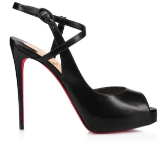 Jenlove Alta – 120 mm åbne pumps – gedeskind – sort – kvinder Jenlove Alta – 120 mm åbne pumps – gedeskind – sort – kvinder