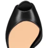 Jenlove Alta – 120 mm åbne pumps – gedeskind – sort – kvinder