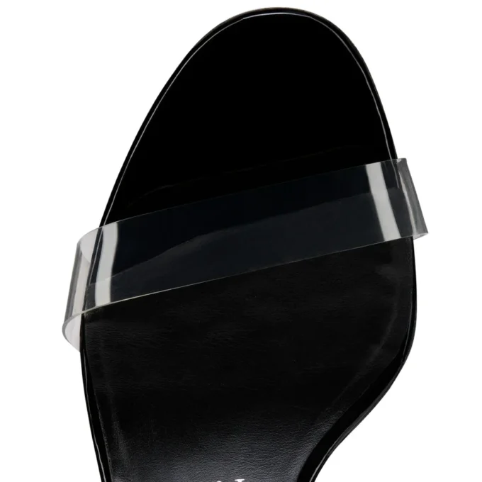 Just Nothing – 55 mm mule – TPU og lakeret kalveskind – Sort – Dame Just Nothing – 55 mm mule – TPU og lakeret kalveskind – Sort – Dame