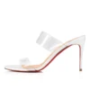Just Nothing – 84 mm mule-sandaler – laklæder og PVC – hvid