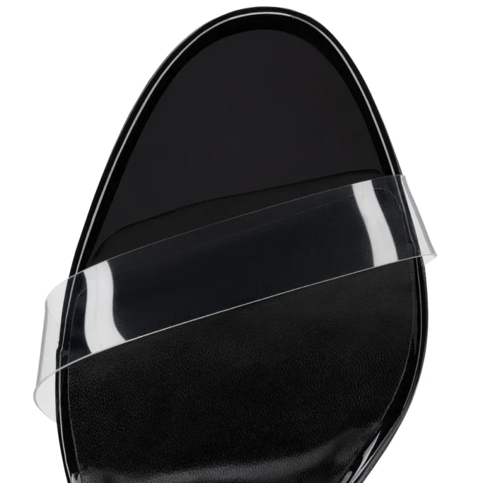 Just Nothing – 85 mm mule – laklæder og TPU – sort – kvinder
