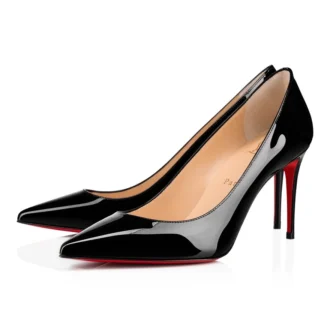 Kate – 85 mm pumps – lakeret kalveskind – sort – kvinder Kate – 85 mm pumps – lakeret kalveskind – sort – kvinder