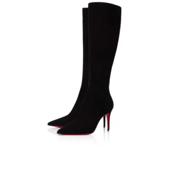 Kate Botta – 85 mm støvler – kalveskind i velour – sort – kvinder Kate Botta – 85 mm støvler – kalveskind i velour – sort – kvinder