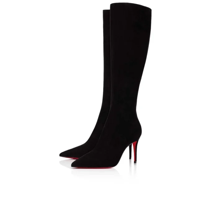 Kate Botta – 85 mm støvler – kalveskind i velour – sort – kvinder Kate Botta – 85 mm støvler – kalveskind i velour – sort – kvinder