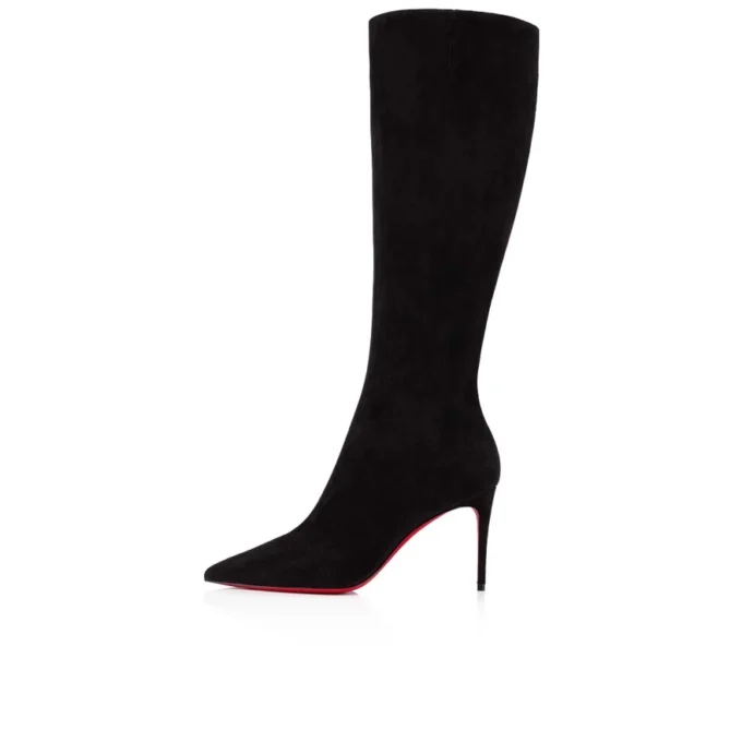 Kate Botta – 85 mm støvler – kalveskind i velour – sort – kvinder Kate Botta – 85 mm støvler – kalveskind i velour – sort – kvinder