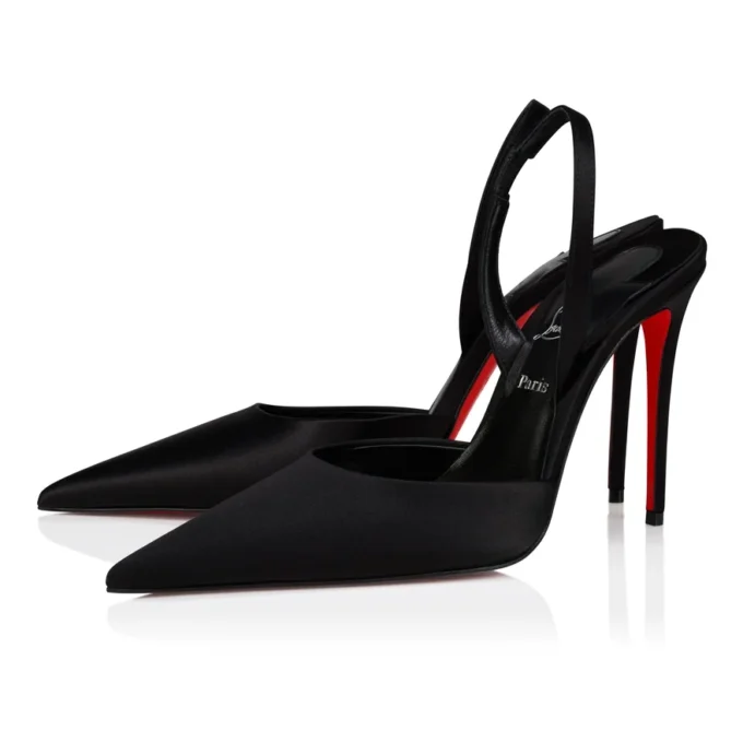 Kate Max O Sling – 100 mm slingback-pumps – crepesatin – sort – kvinder Kate Max O Sling – 100 mm slingback-pumps – crepesatin – sort – kvinder