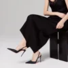 Kate Max O Sling – 100 mm slingback-pumps – crepesatin – sort – kvinder Kate Max O Sling – 100 mm slingback-pumps – crepesatin – sort – kvinder