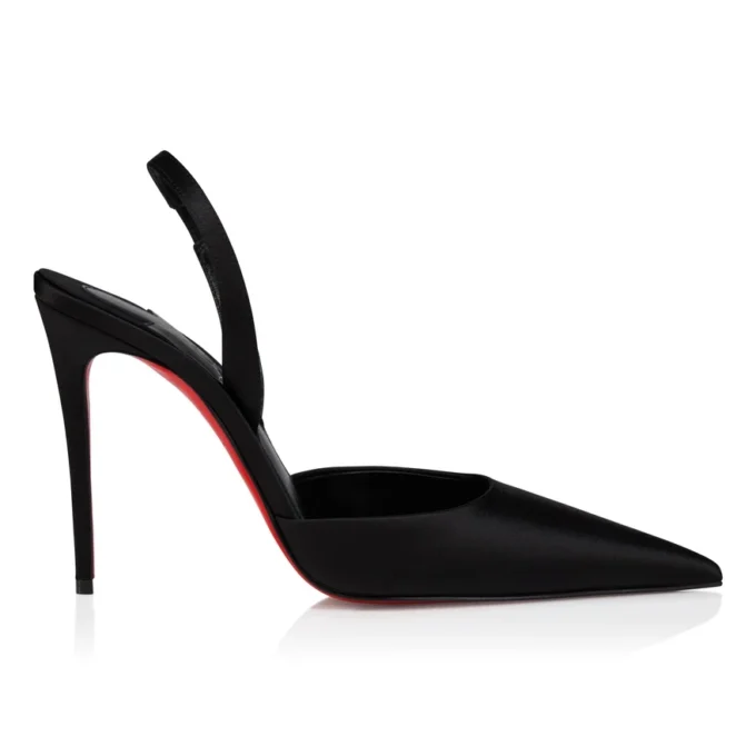 Kate Max O Sling – 100 mm slingback-pumps – crepesatin – sort – kvinder Kate Max O Sling – 100 mm slingback-pumps – crepesatin – sort – kvinder