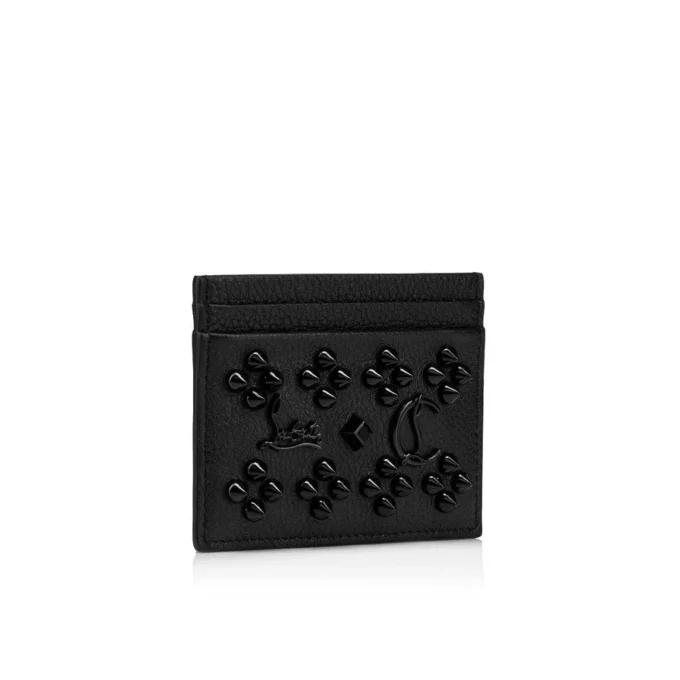 Kios – kortholder – kalveskind med struktur og Loubinthesky-spikes – sort Kios – kortholder – kalveskind med struktur og Loubinthesky-spikes – sort