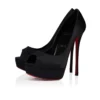 Lady Peep Suola Strass – 150 mm pumps – crepesatin – sort – kvinder