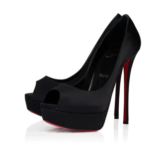Lady Peep Suola Strass – 150 mm pumps – crepesatin – sort – kvinder Lady Peep Suola Strass – 150 mm pumps – crepesatin – sort – kvinder