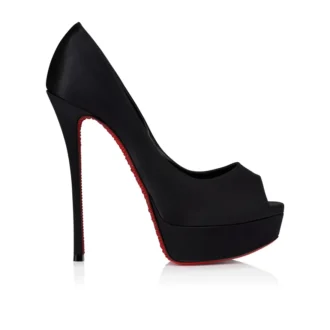 Lady Peep Suola Strass – 150 mm pumps – crepesatin – sort – kvinder Lady Peep Suola Strass – 150 mm pumps – crepesatin – sort – kvinder