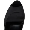 Lady Peep Suola Strass – 150 mm pumps – crepesatin – sort – kvinder