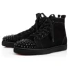 Lou Spikes – Højtop-Sneakers – Ruskind og pigge – Sort – Herre