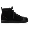 Lou Spikes – Højtop-Sneakers – Ruskind og pigge – Sort – Herre