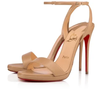 Loubi Queen – 120 mm sandaler – Nappalæder – Nude 1 – Dame Loubi Queen – 120 mm sandaler – Nappalæder – Nude 1 – Dame
