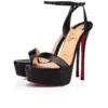 Loubi Queen Alta – 150 mm pumps – nappalæder – sort – kvinder