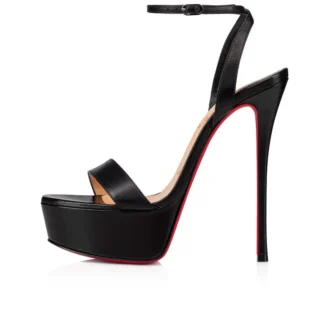Loubi Queen Alta – 150 mm pumps – nappalæder – sort – kvinder Loubi Queen Alta – 150 mm pumps – nappalæder – sort – kvinder