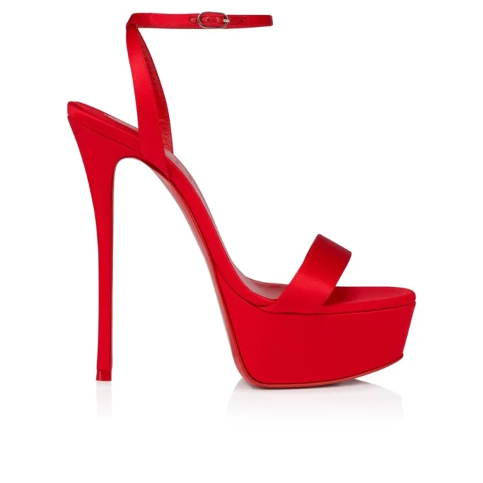 Loubi Queen Alta – 150 mm remsandaler – crepesatin – Loubi – kvinder Loubi Queen Alta – 150 mm remsandaler – crepesatin – Loubi – kvinder