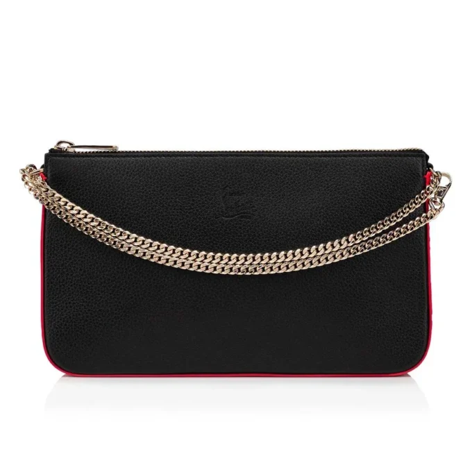 Loubila – Crossbody-taske – Kalveskind med struktur og glat kalveskind – Sort