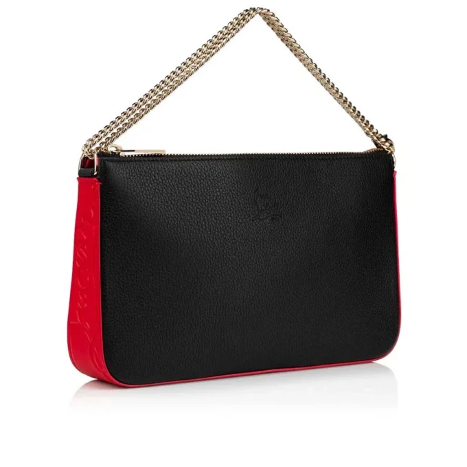 Loubila – Crossbody-taske – Kalveskind med struktur og glat kalveskind – Sort