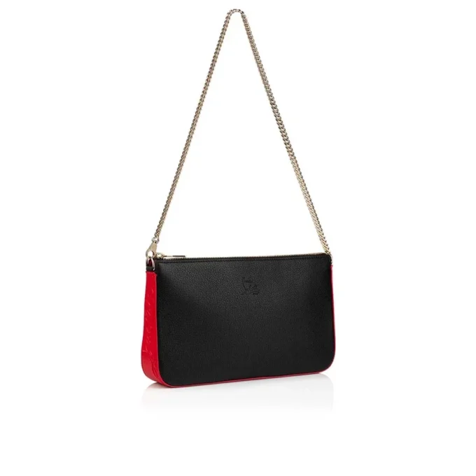 Loubila – Crossbody-taske – Kalveskind med struktur og glat kalveskind – Sort
